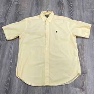 Ralph Lauren Blake yellow  Button Down Shirt   Blake Mens Size L